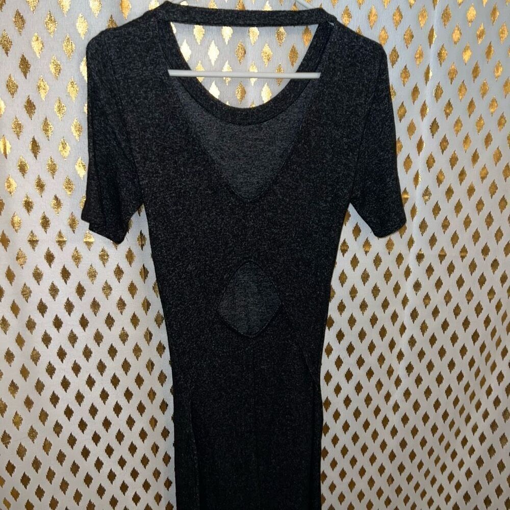 Derek heart cutout backless heather gray size M